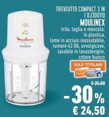 Moulinex - Tritatutto Compact 3 In 1 Dj300110