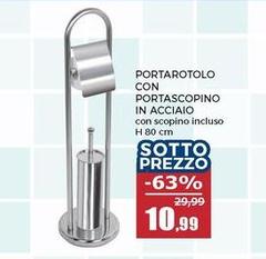 Portarotolo Con Portascopino In Acciaio
