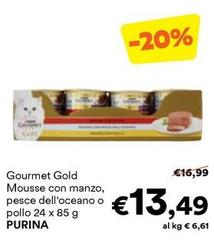 Purina - Gourmet Gold Mousse Con Manzo, Pesce Dell'oceano O Pollo