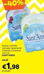 Sant'anna - Acqua Minerale Naturale, Lievimente Frizzante O Frizzante