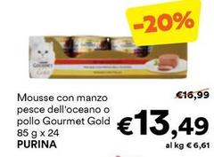 Purina - Mousse Con Manzo Pesce Dell'oceano O Pollo Gourmet Gold