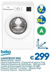 Beko - Lavatrice 9Kg BMWU3921W