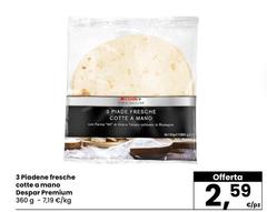 Despar - 3 Piadine Fresche Cotte A Mano Premium