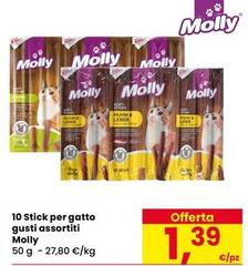 Molly - 10 Stick Per Gatto Gusti Assortiti