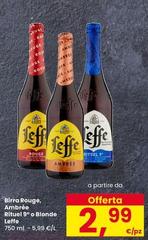 Leffe - Birra Rouge, Ambrée Rituel 9° O Blonde