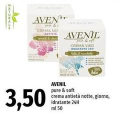 Avenil - Pure & Soft Crema Antietà Notte, Giorno, Idratante 24h