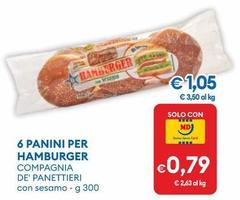 6 Panini Per Hamburger
