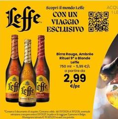 Leffe - Birra Rouge, Ambrée Rituel 9 O Blonde