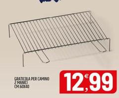 Graticola Per Camino 2 Manici Cm.60x40