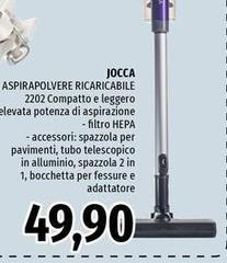 Jocca - Aspirapolvere Ricaricabile 2202 Compatto E Leggero