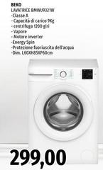 Beko -  Lavatrice BMWU9321W