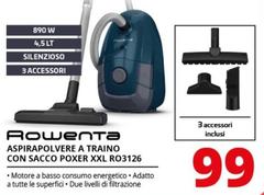 Rowenta - Power XXL RO3126 4,5 L A Cilindro Secco 900 W Sacchetto Per La Polvere