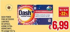 Dash - Power Pods Detersivo Lavatrice In Capsule, Azione Extra-Igienizzante