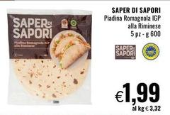Saper Di Sapori - Piadina Romagnola IGP Alla Riminese