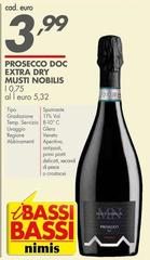 Bassi - Prosecco DOC Extra Dry