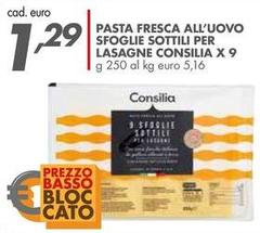 Consilia - Pasta Fresca All'Uovo Sfoglie Sottili Per Lasagne X 9