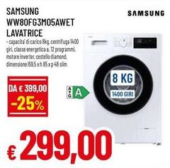 Samsung - WW80FG3M05AWET Lavatrice