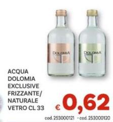 Dolomia - Acqua Exclusive Frizzante/Naturale Vetro