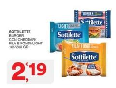 Sottilette - Burger Con Cheddar/ Fila E Fondi/Light