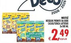 Nestlè - Nesquik Pronto Da Bere Cacao/senza Lattosio