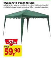 Gazebo Metri 3x3x2,6 Altezza