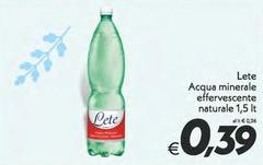Lete - Acqua Minerale Effervescente Naturale