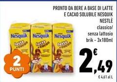 Nestlè - Pronto Da Bere A Base Di Latte E Cacao Solubile Nesquik