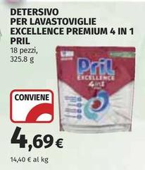 Pril - Detersivo Per Lavastoviglie Excellence Premium 4 In 1