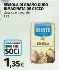 De Cecco - Semola Di Grano Duro Rimacinata