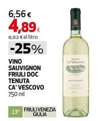 Tenuta ca' vescovo - Vino Sauvignon Friuli DOC