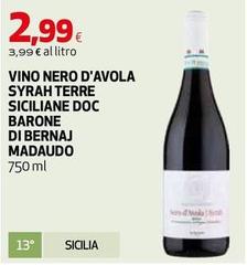 Barone - Vino Nero D'avola Syrah Terre Siciliane DOC  Di Bernaj