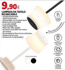 Luce - Lampada Da Tavolo Ricaricabile