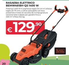 Black & Decker - Rasaeba Elettrico BEMW461BH-QS 1400 W