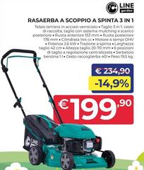 Line Garden - Rasaerba A Scoppio A Spinta 3 In 1