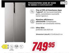 Total - Serie 5 HSR918DNMP Frigorifero Con Congelatore Libera Installazione 7 L E Argento