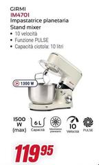 Girmi - IM470L Impastatrice Planetaria Stand Mixer