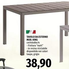 Tavolo Da Esterno Mod. King