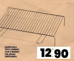 Graticola Tipo Camino Con 2 Manici Cm.60x40