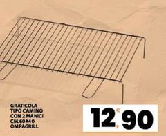 Graticola Tipo Camino Con 2 Manici Cm.60x40