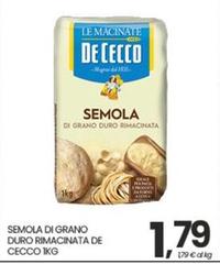 De Cecco - Semola Di Grano Duro Rimacinata