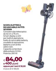 Severin - Scopa Elettrica Ricaricabile Hv7175