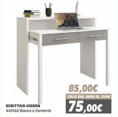 Solo - Scrittoio 443165 Bianco E Cemento