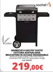 Sochef - Barbecue A Gas Piu' Gusto Cottura Australiana Bruciatore In Acciaio Inossidabile