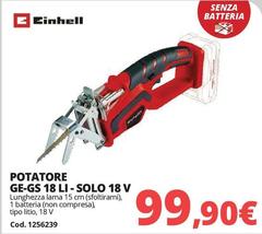 Einhell - Potatore Ge-gs 18 Li- Solo 18 V