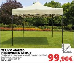 Pali - Vesuvio-gazzebo Pieghevole In Acciaio
