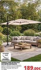 Ombrellone Retratille 3x3 Metri Antiracite