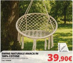 Swing Naturale Amaca In 100% Cotone