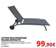 Lettino Multiposizione Palmas Antracite