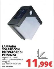 Pannello - Lampada Solare Con Rilevatore Di Presenza