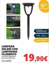 Off - Lampada Solare Con Lampadina Filamento